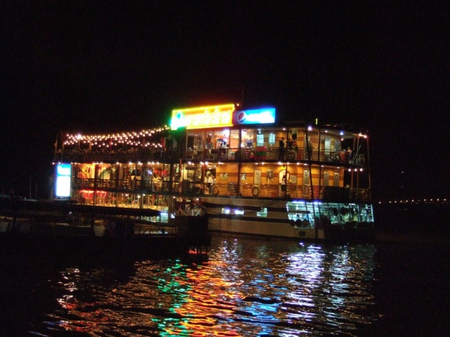 Can Tho ferry at night (plenty of entertainment and food)